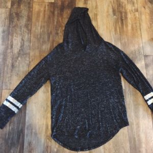 Justice 12 Dark Gray Sparkle Hoodie